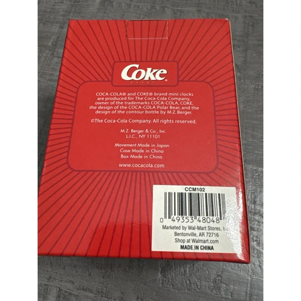 VTG‎ 2003 Coca-Cola Mini Clock Girl at Soda Fountain Scene MZ Berger CCM102 Box